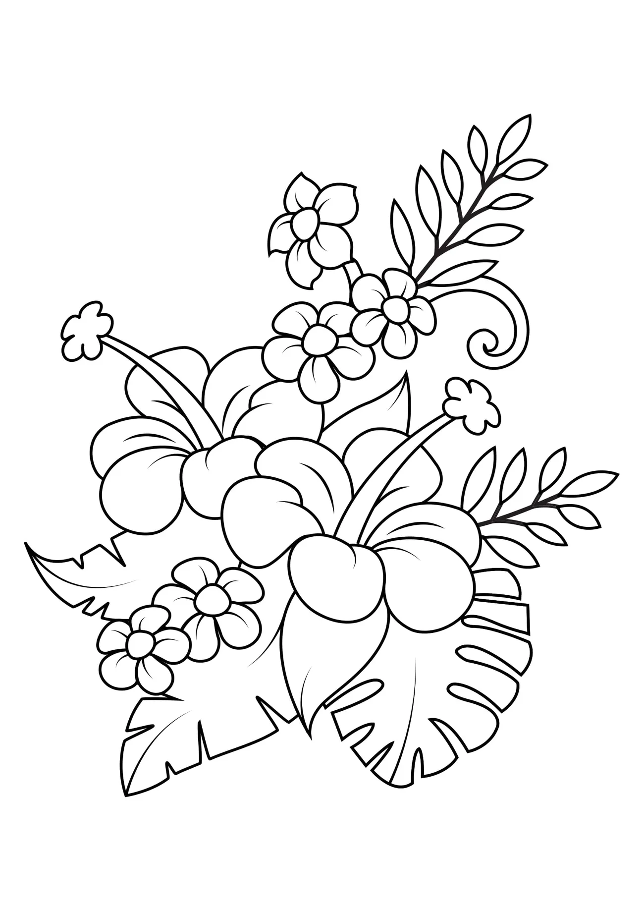 Omaľovánka - kvety - 16