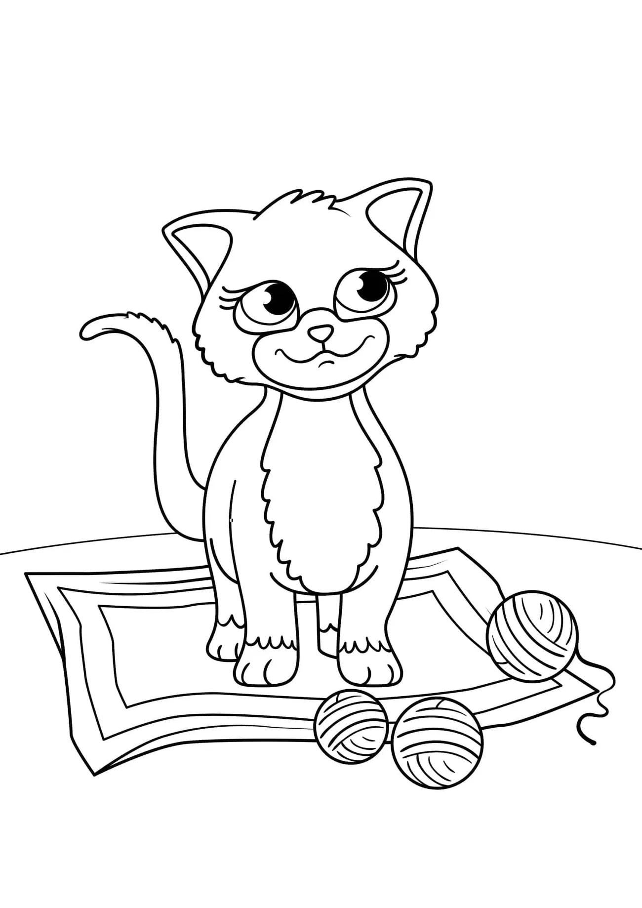 Omaľovánka - mačka - 18