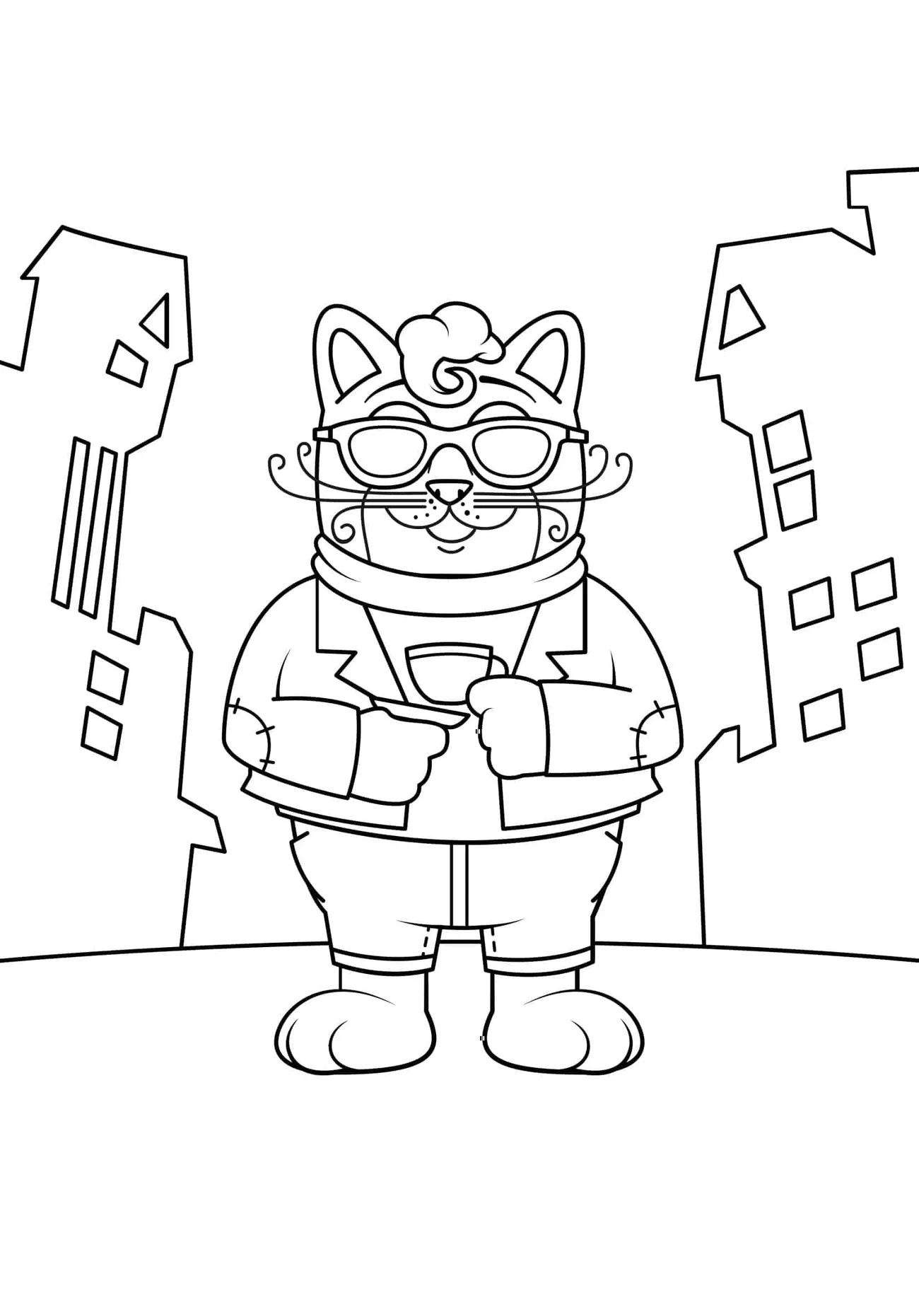 Omaľovánka - mačka - 20