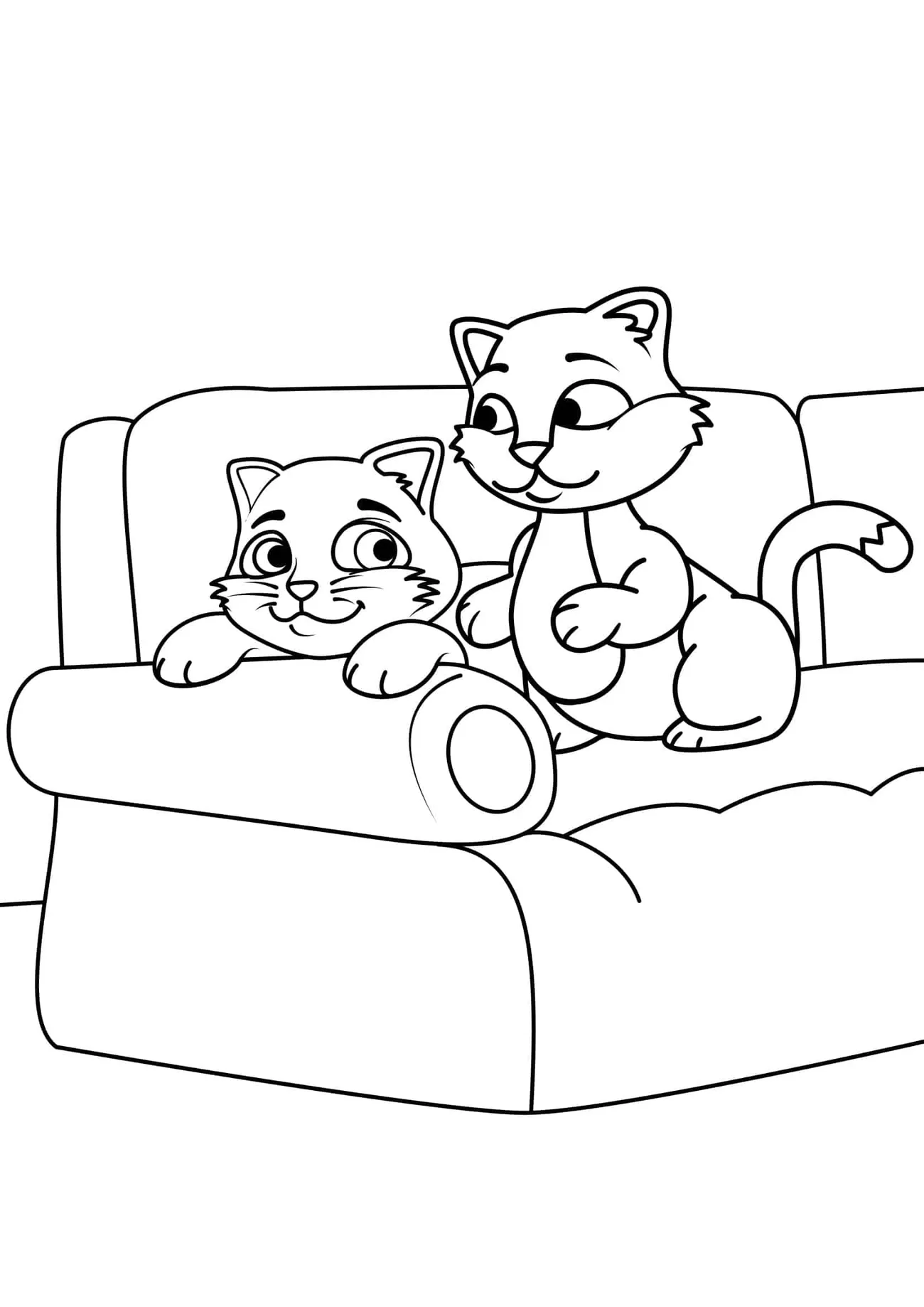 Omaľovánka - mačky - 21