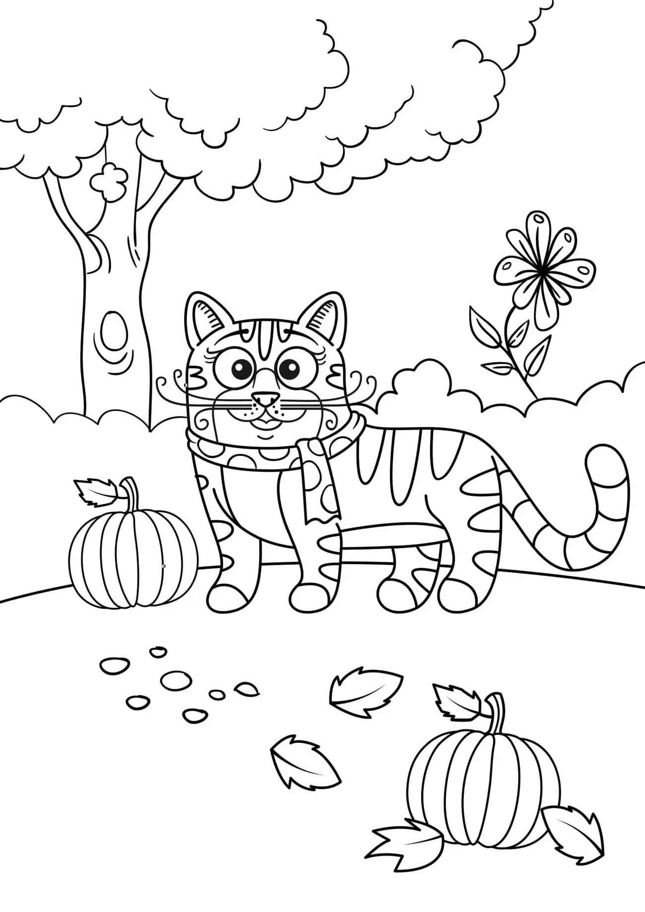 Omaľovánka - mačka - 22