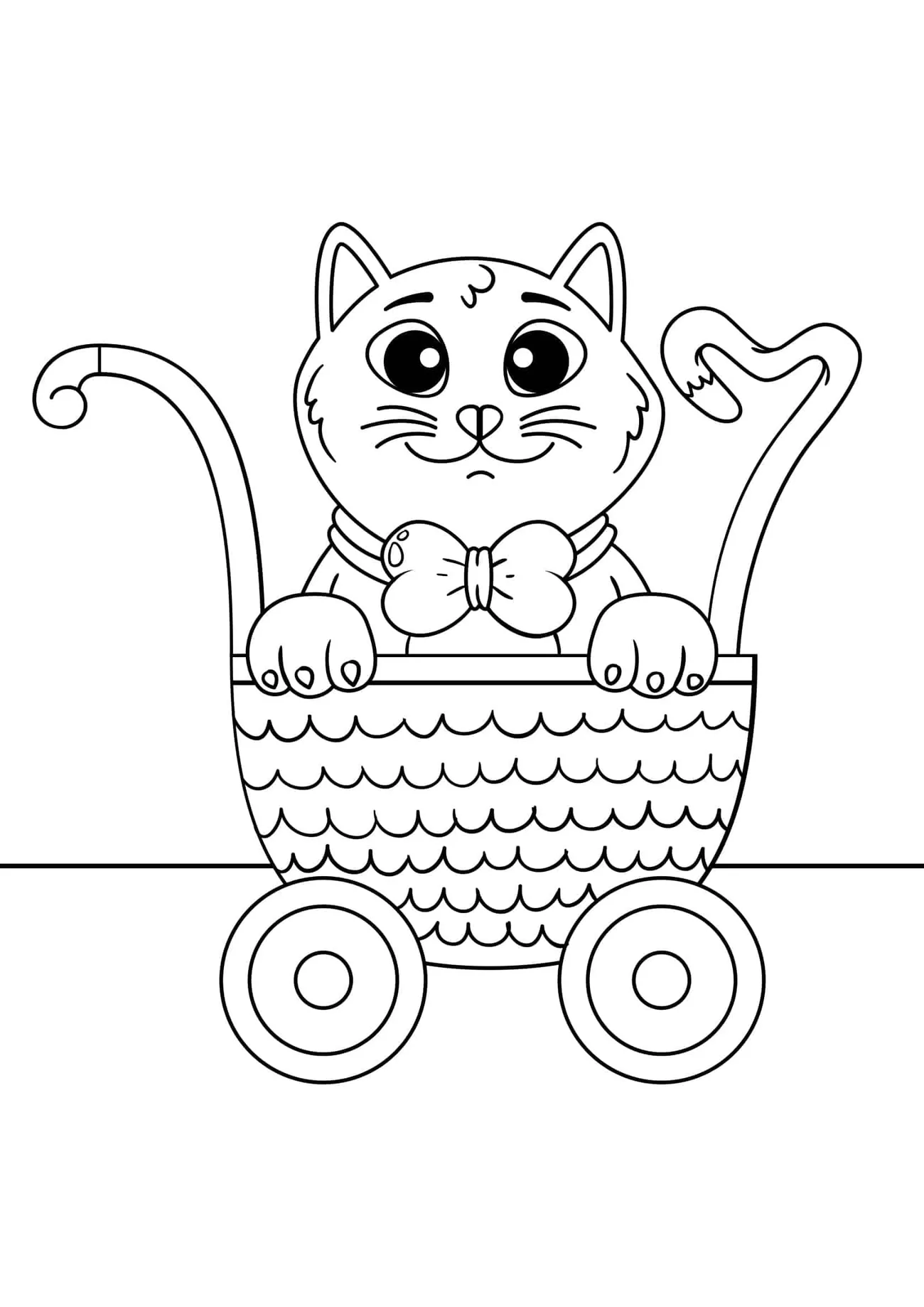 Omaľovánka - mačka - 24