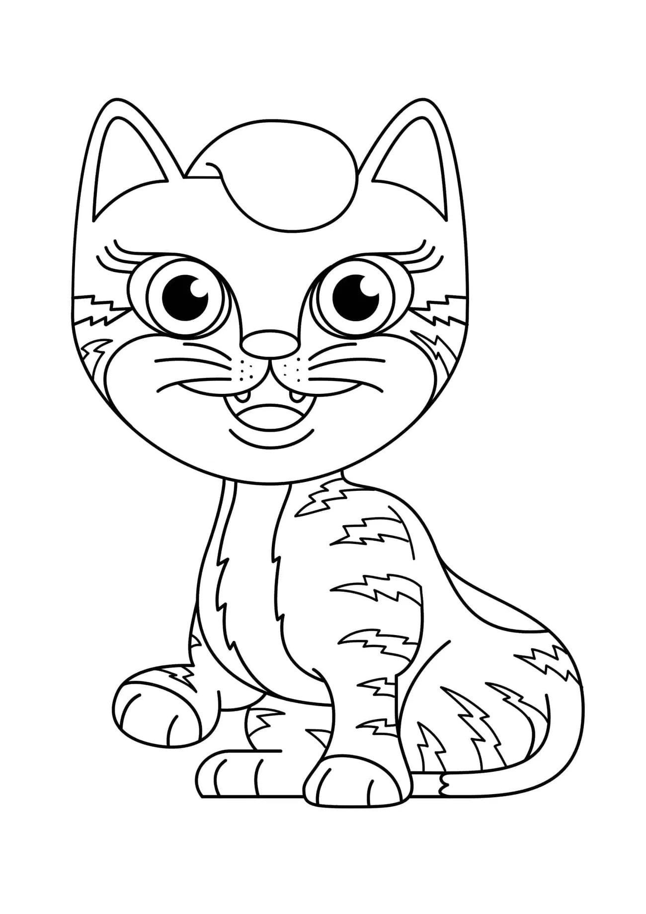 Omaľovánka - mačka - 25