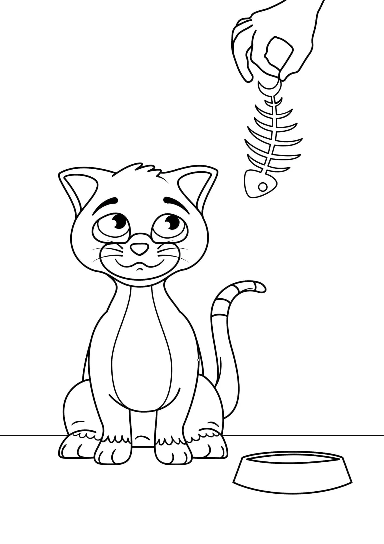 Omaľovánka - mačka - 5