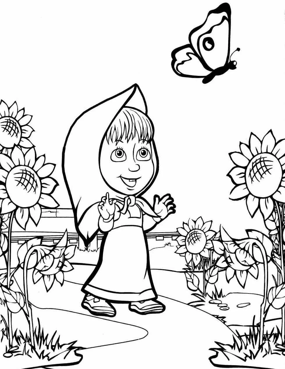 Omaľovánka - Máša a medveď - 12