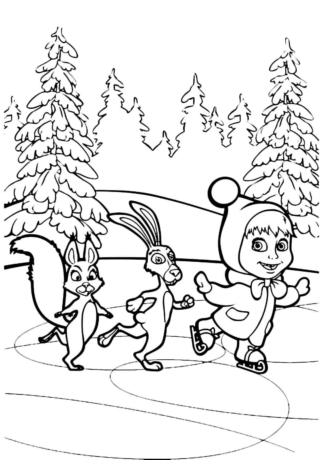 Omaľovánka - Máša a medveď - 22