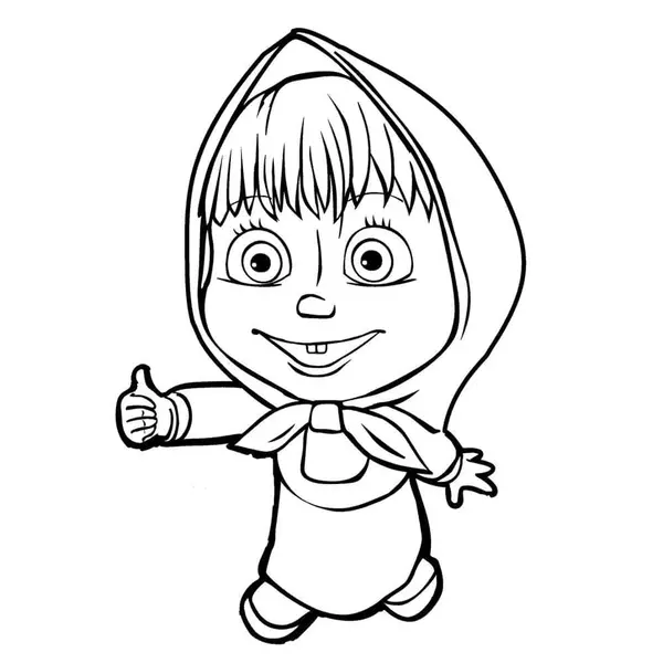 Omaľovánka Máša a medveď