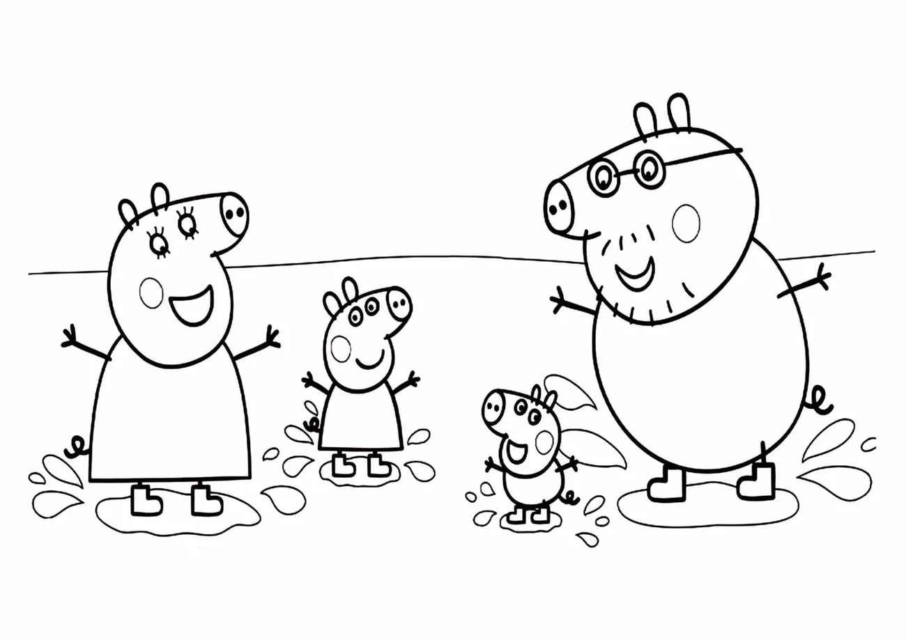 Omaľovánka - Prasiatko Peppa - 5