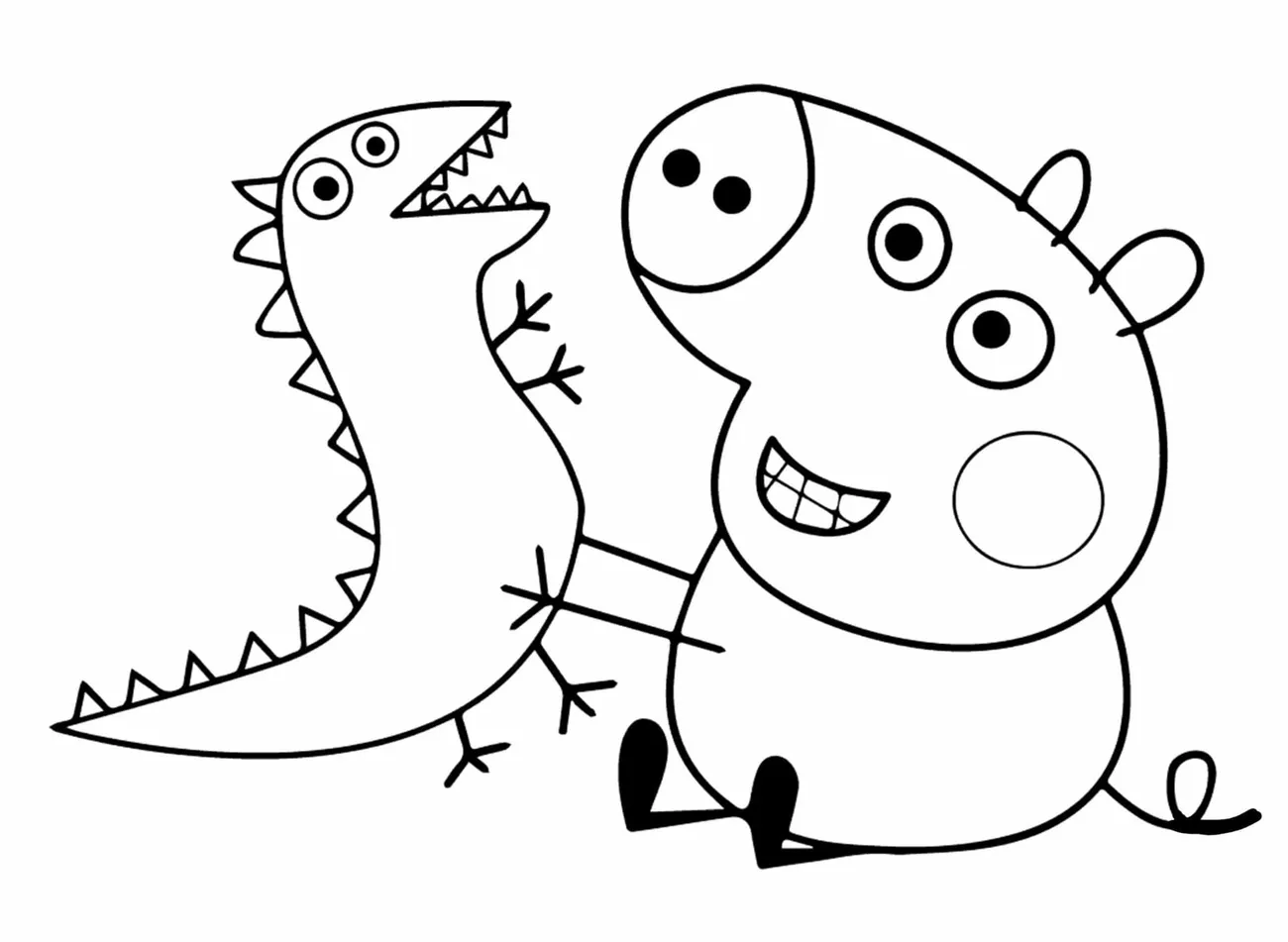 Omaľovánka - Prasiatko Peppa - 7