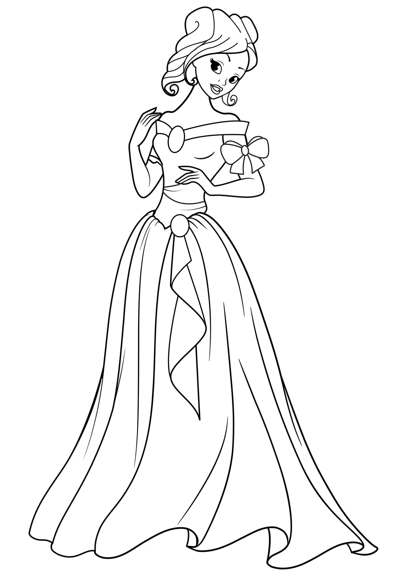 Omaľovánka - Princezná - 16