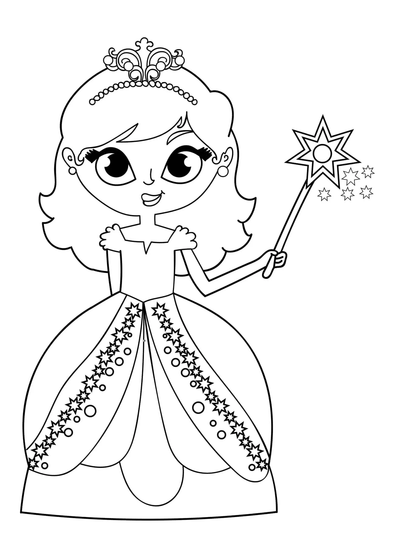 Omaľovánka - Princezná - 25