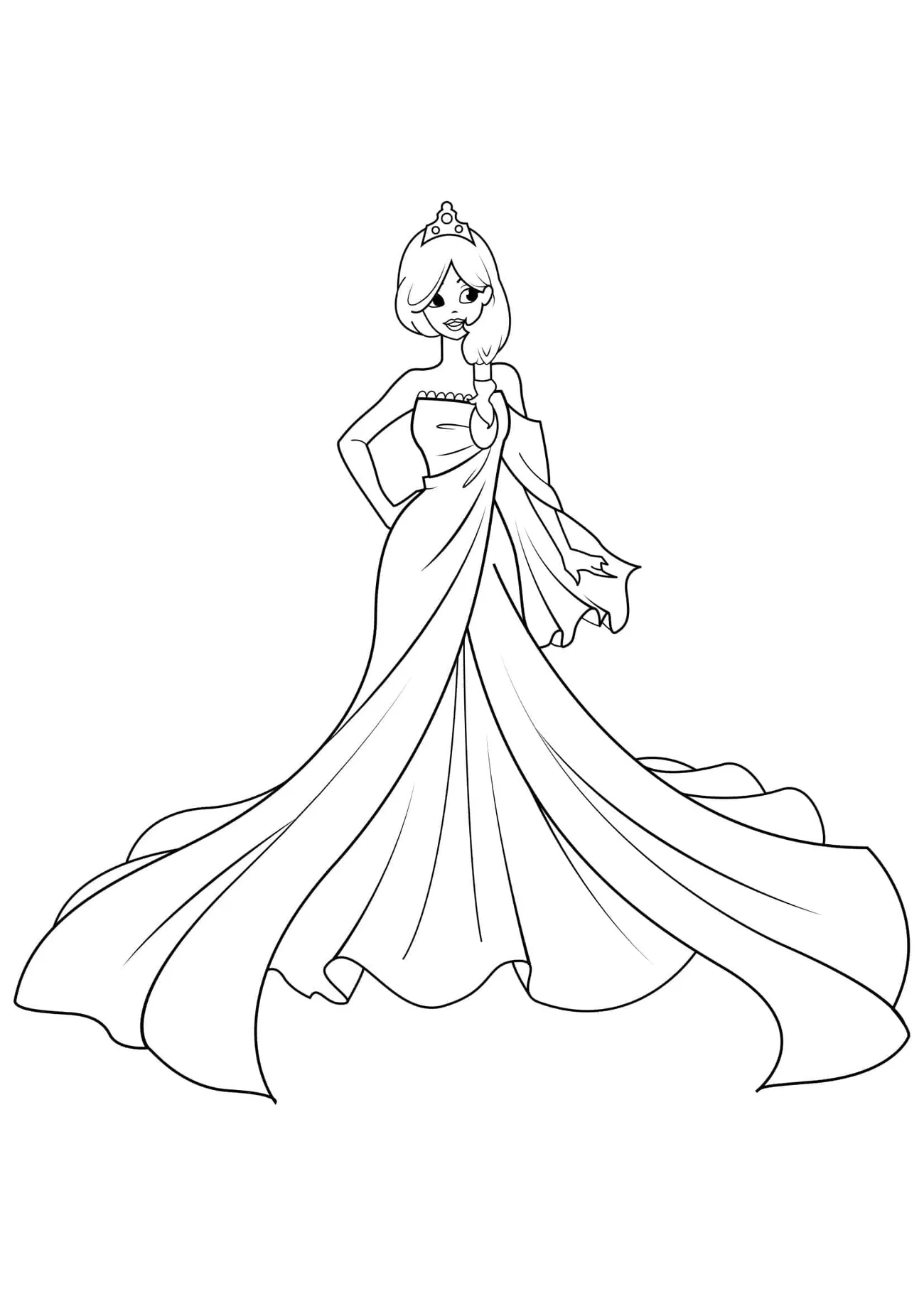 Omaľovánka - Princezná - 7