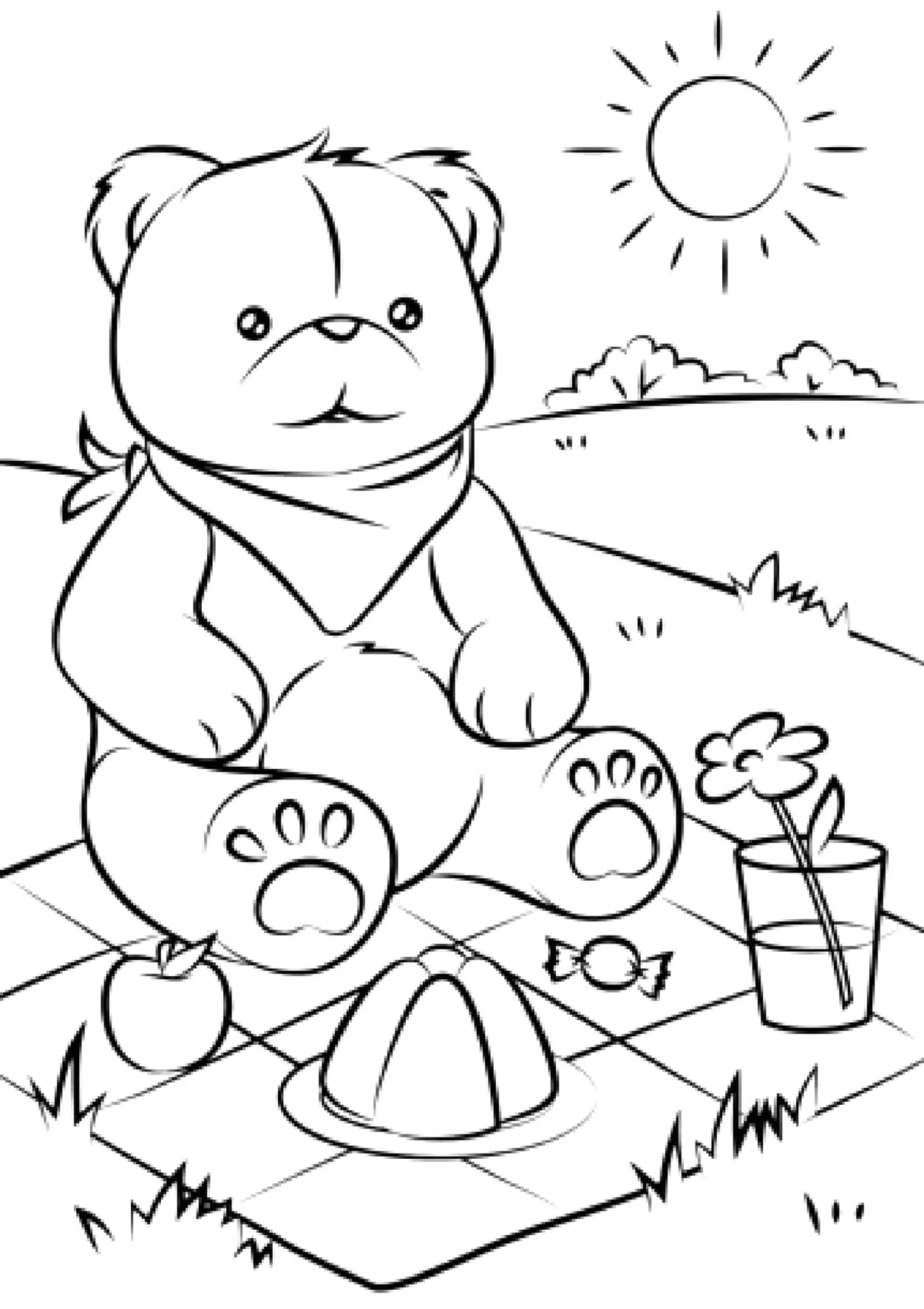 Omaľovánka - Macko