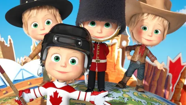 Máša a medveď: Okolo sveta za hodinu